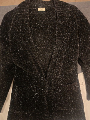 Saint Laurent cardigan unisex, like new, grey and silver, size S