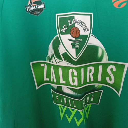 Zalgiris F4 2018 Belgrade official T-shirt, size XXL