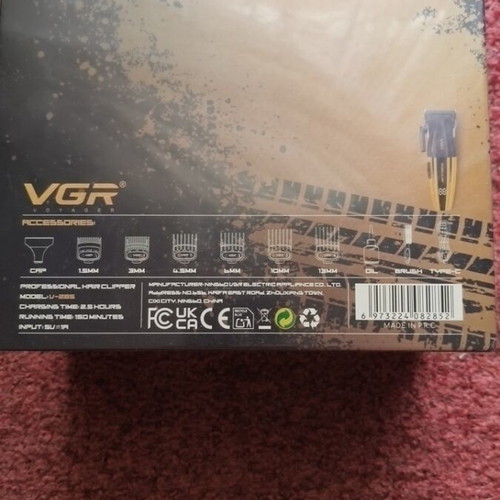 VGR Professional Hair Clipper V-285 with LED Display, new