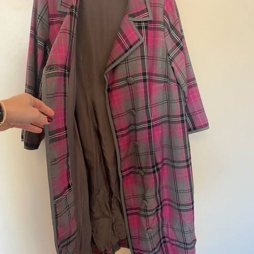 Coat trench like new, gray and pink, size L