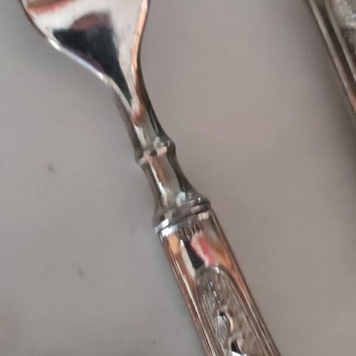 Vintage cutlery set used, silver-plated from the 1960s, 50 pieces