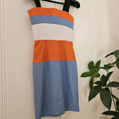 Summer cocktail dress like new, XS, white multicolor