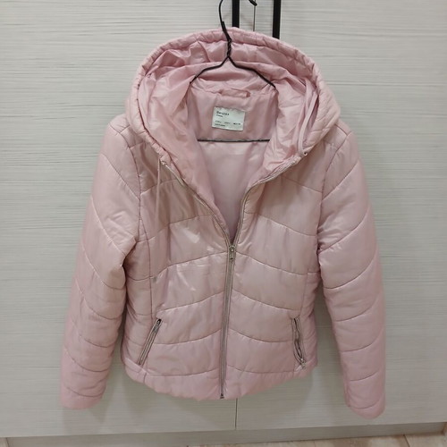 Bershka women's pink jacket new, size L, 100% polyester