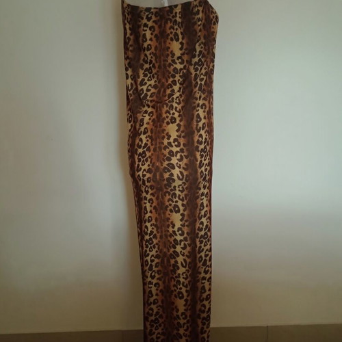 One-Shoulder Leopard Maxi Dress lightweight, flowy, like new