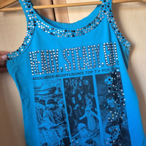 Turquoise blouse with rhinestones used, Ready Steady Go!