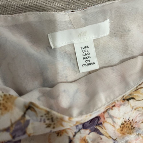 H&M Asymmetric Open-Shoulder Midi Dress Floral, size L
