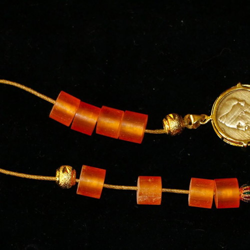 Begleri Konstantinos Kanaris amber with 24K gold handmade, INDICO JEWELLS