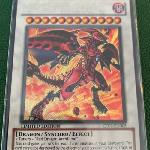 Red Nova Dragon Yu-Gi-Oh! card used, vintage