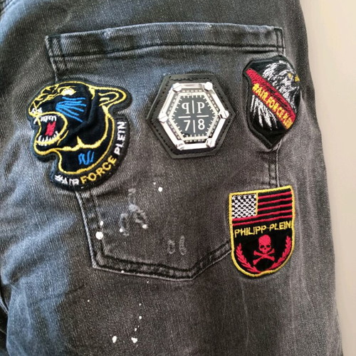 Phillipp Plein jean ανδρικό σαν καινούργιο, μοναδικό κομμάτι, μαύρο No36