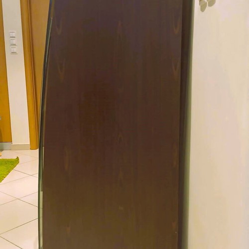 Living room unit like new dark brown with glass display cabinet