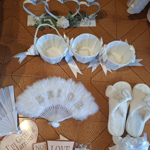 Wedding bride church decoration and equipment set