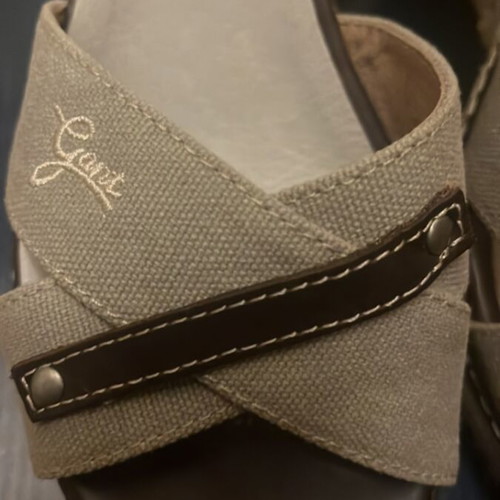 Gant platform sandals used with leather details beige and brown size 38