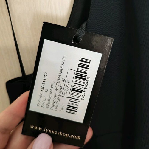 Lynne Halter Neck Dress with Basque and Hidden Pockets, New, Size 42