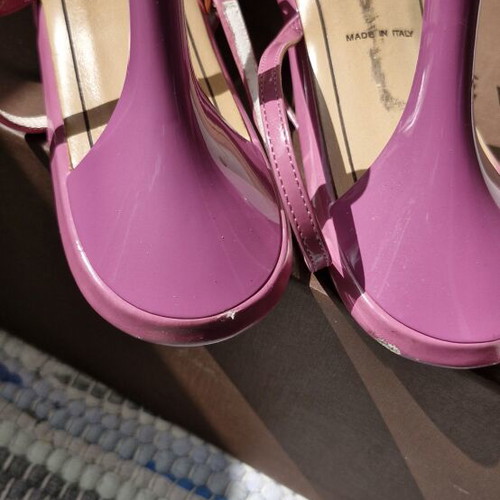 Louis Vuitton pink sandals with bows, size 39.5, 9 cm heel