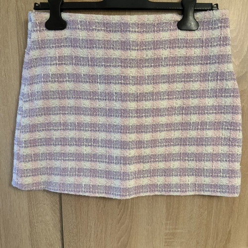 Zara mini skirt like new, pink and multicolor, size L
