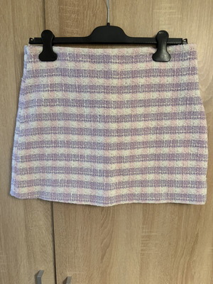 Zara mini skirt like new, pink and multicolor, size L