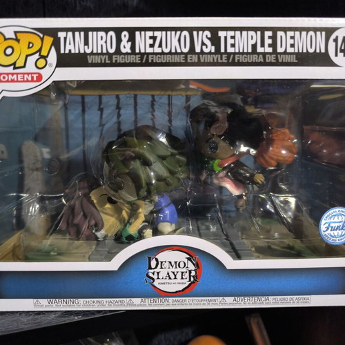 Demon Slayer Funko Pop! Tanjiro and Nezuko vs Temple Demon special edition like new