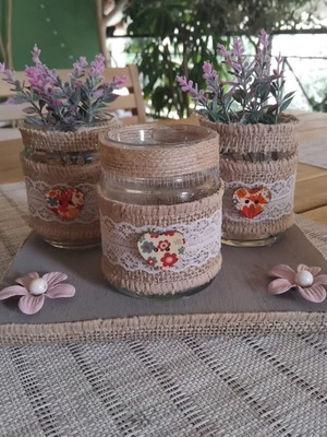 Decorative jars handmade, new