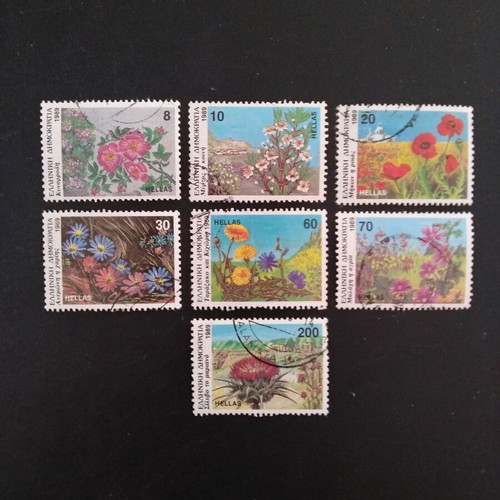 Wildflowers 1989 stamp series used, complete