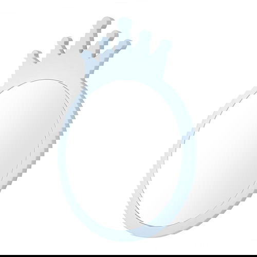 Καθρέφτης τοίχου Κορώνα γαλάζιος με ξύλινο πλαίσιο νέος