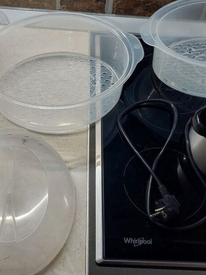 Steam Cooker Russel Hobbs μεταχειρισμένο με 3 κατσαρόλες και 1 μικρότερη