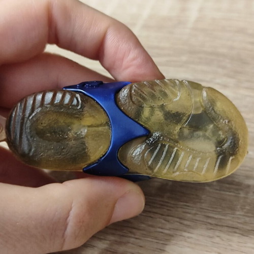 Vintage Rider Keychain sandal used with yellowing