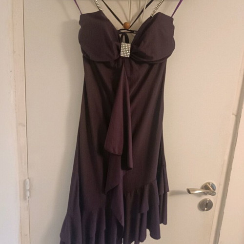 Asymmetric evening dress like new, purple, size medium