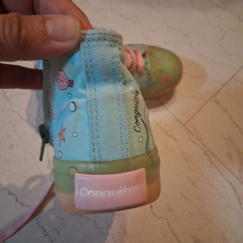 Conguitos Girls' Athletic Shoes Size 27 Like New Pink and Turquoise