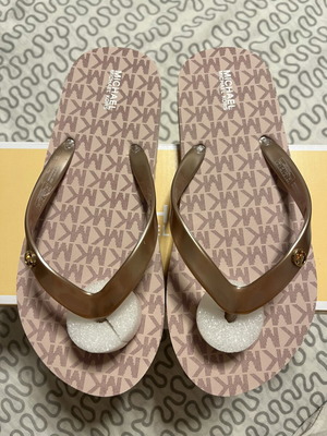 Michael Kors slippers brand new, sizes 36-37, beige and gold