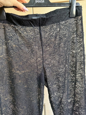 Παντελόνι δαντέλα αφόρετο Zara μαύρο μέγεθος L