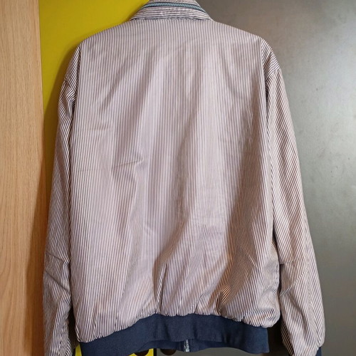 Lacoste women's jacket used, size L, striped with cotton lining