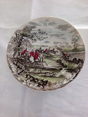 Vintage βαθύ πιάτο Johnson Bros Tally Ho Full Cry μεταχειρισμένο