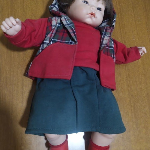 Plastic doll 48 cm height, baby girl
