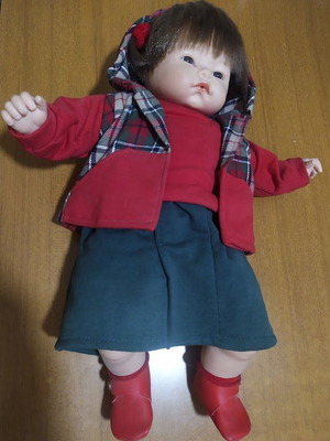 Plastic doll 48 cm height, baby girl