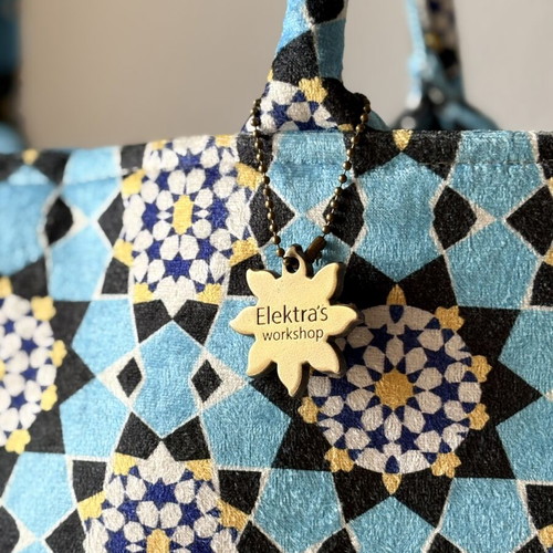 Boho Chic Velvet Shoulder Bag new, blue and turquoise