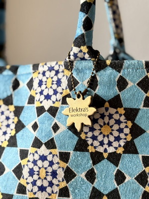 Boho Chic Velvet Shoulder Bag new, blue and turquoise