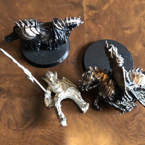 Vintage Morgul Knights metal figures used, Games Workshop