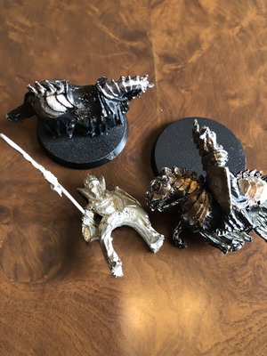 Vintage Morgul Knights metal figures used, Games Workshop