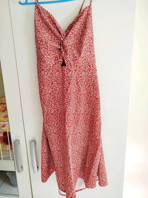 Mini dress with back opening like new, red, size M