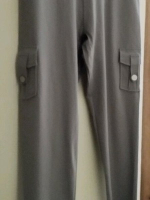 Elastic leggings pants like new, gray, size L/XL