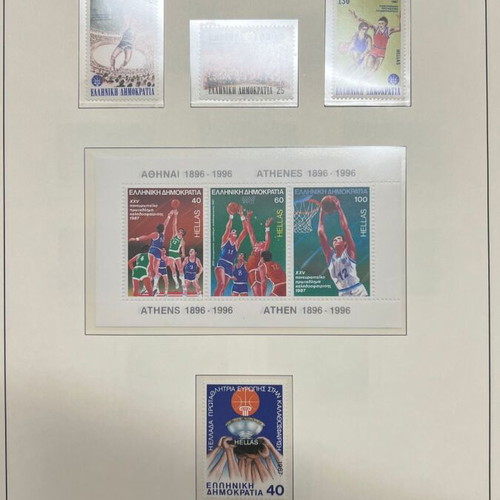 Greek stamps used, 1861-2000, in two Pharos albums