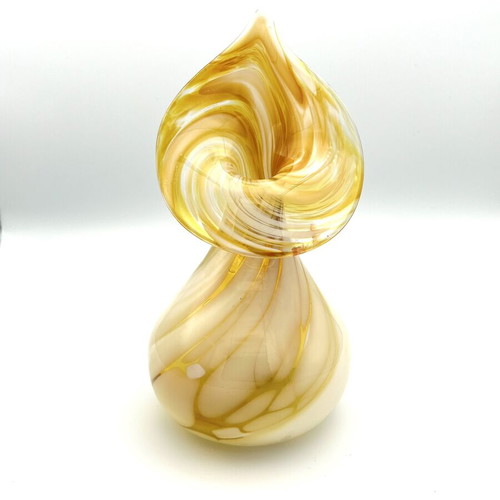 Vintage Jack in the Pulpit Studio Art Glass Vase, RGH Linz