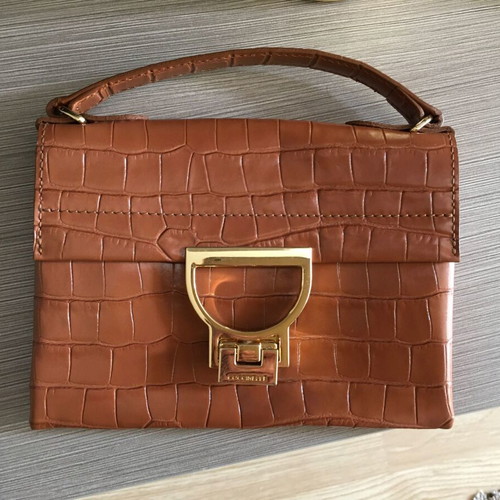 Coccinelle Mini Bag Mignon Croco Shiny Soft like new, brown