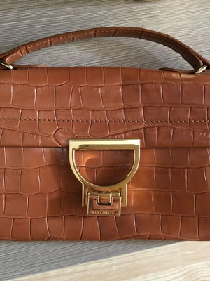 Coccinelle Mini Bag Mignon Croco Shiny Soft like new, brown