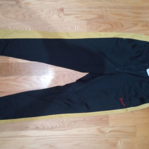 Nike sportswear set, jacket and pants, black and gold, size M