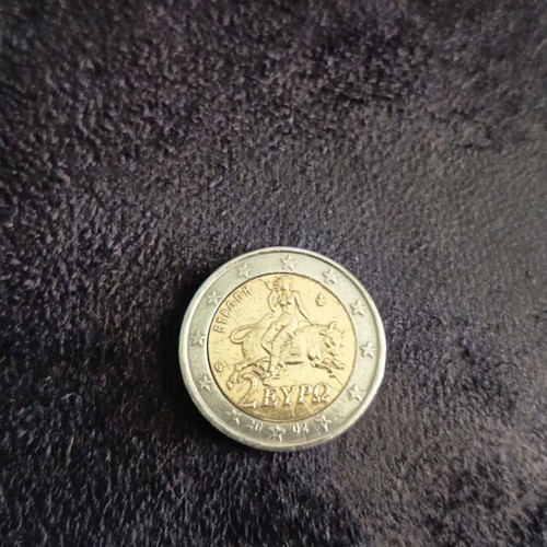 2€ Coin Greece 2002 "S" like new with multiple errors