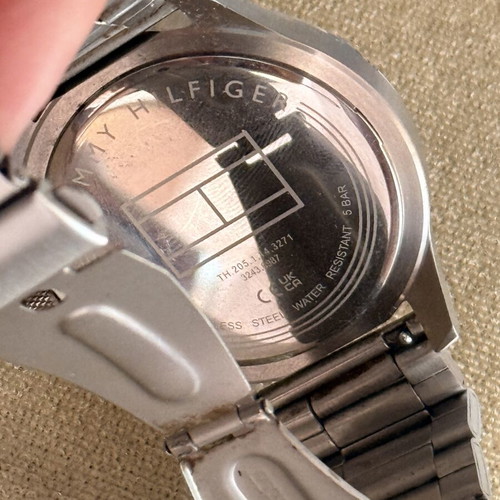 Tommy Hilfiger wristwatch with grey and silver case and bracelet