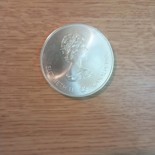 Silver 5 Dollar Coin 1976 Montreal Olympic Games New