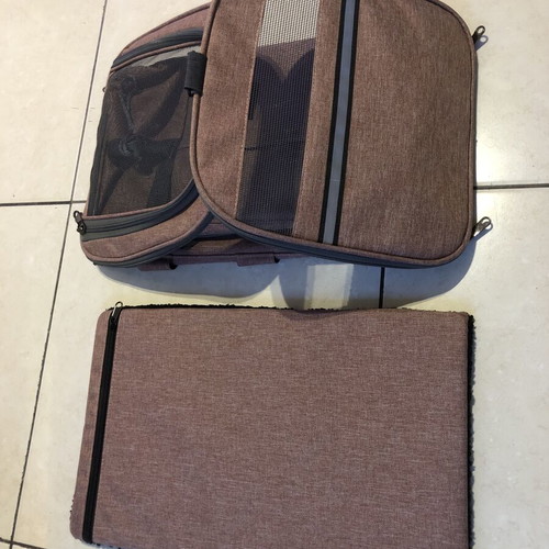 Pet Carrier Bag new, dusty rose, adjustable height, 60x39x43cm, up to 12kg