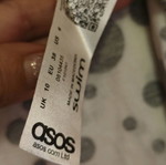 Asos set top and skirt black like new